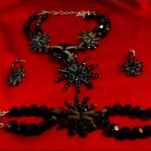 Spur Earrings, Spur choker necklace,Spur bracelet